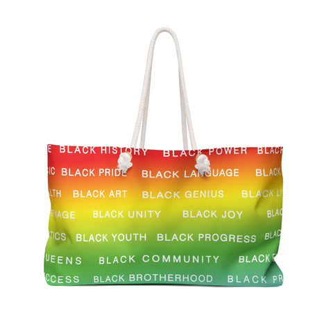 BLACK MAGIC RAINBOW WHITE WEEKENDER BAG