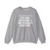 EXPLANATION UNISEX SWEATSHIRT