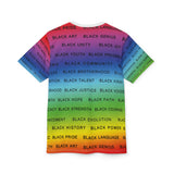 BLACK MAGIC RAINBOW BLACK AOP UNISEX T-SHIRTS