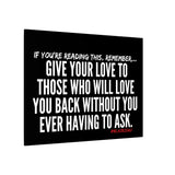 GIVE YOUR LOVE CANVAS ART