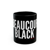 BEAUCOUP BLACK - WHITE CERAMIC MUG - BLACK 15OZ