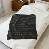 BLACK MAGIC - BLACK GOLD PLUSH BLANKET