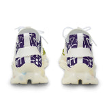 EAUX- WHITE ON MARDI GRAS MESH SNEAKERS