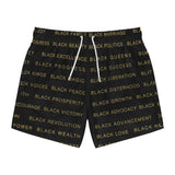 BLACK MAGIC - BLACK GOLD SWIM TRUNKS