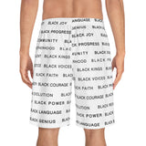 BLACK MAGIC - BLACK LETTERS BOARD SHORTS