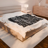 EAUX WHITE PLUSH BLANKET