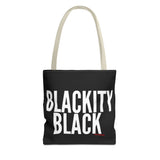 BLACKITY BLACK - WHITE TOTE BAG