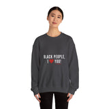 BLACKITY BLACK - WHITE UNISEX SWEAT SHIRT