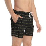 BLACK MAGIC - BLACK GOLD SWIM TRUNKS