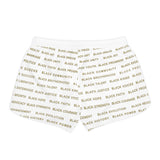 BLACK MAGIC - GOLD LETTERS AOP WOMEN'S CASUAL SHORTS
