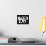 BLACKITY BLACK - WHITE CANVAS ART