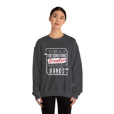 REACH FOR SOMETHING - WHITE RED UNISEX SWEAT SHIRT