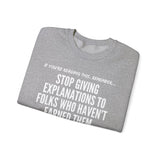 EXPLANATION UNISEX SWEATSHIRT