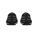 BLACK MAGIC WHITE LETTERS LOW-TOP SNEAKERS WHITE-SOLE