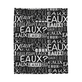 EAUX WHITE PLUSH BLANKET