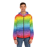 BLACK MAGIC RAINBOW WHITE AOP ZIP HOODIE