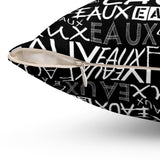 EAUX WHITE THROW PILLOW
