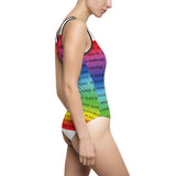 BLACK MAGIC RAINBOW BLACK 1 PIECE SWIM  SUIT