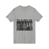 MARCH - BLACK UNISEX V-NECK T-SHIRT