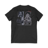 FIGHT - WHITE UNISEX V-NECK T-SHIRT