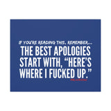 BEST APOLOGIES CANVAS ART