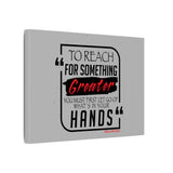 REACH FOR SOMETHING - BLACK RED CANVAS ART