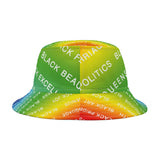 BLACK MAGIC RAINBOW WHITE AOP BUCKET HAT