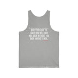 GIVE YOUR LOVE UNISEX TANK TOP