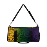 EAUX - BLACK ON MARDI GRAS DUFFEL BAG