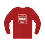 REACH FOR SOMETHING WHITE GOLD UNISEX LONG SLEEVE T-SHIRTS
