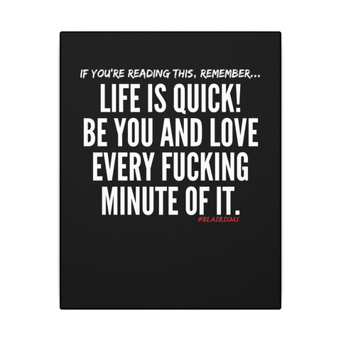 LIFE IS QUICK CANVAS ART