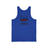 REACH FOR SOMETHING - BLACK RED UNISEX TANK TOP