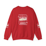 REACH FOR SOMETHING WHITE GOLD UNISEX SWEATSHIRTS