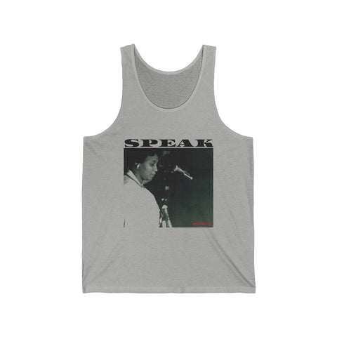 SPEAK - BLACK UNISEX TANK TOP