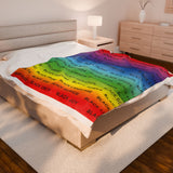 BLACK MAGIC RAINBOW BLACK  PLUSH BLANKET
