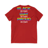 BLACK GAY PROUD AF V-NECK T-SHIRTS