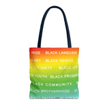 BLACK MAGIC RAINBOW WHITE  TOTE BAG