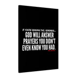 GOD WILL ANSWER CANVAS ART