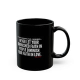 DIMINISHED FAITH CERAMIC MUG BLACK 110Z -150Z
