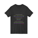 BLACK QUEER RAINBOW UNISEX V-NECK T-SHIRTS