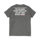 GROWTH AND CHANGE UNISEX V-NECK T-SHIRTS