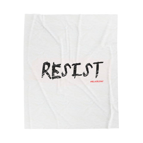 RESIST - WHITE PLUSH BLANKET