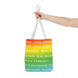 BLACK MAGIC RAINBOW WHITE  TOTE BAG