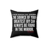 JOY IN THE MIRROR THROW PILLOW