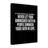 DIMINISHED FAITH CANVAS ART