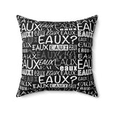 EAUX WHITE THROW PILLOW