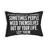WEED THEMSELVES OUT LUMBAR PILLOW