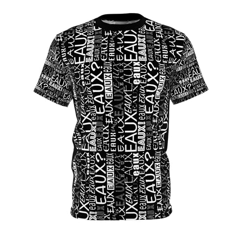 EAUX WHITE AOP UNISEX T-SHIRT