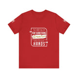 REACH FOR SOMETHING WHITE GOLD UNISEX SHORT SLEEVE T-SHIRTS