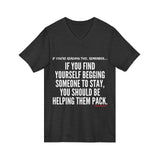 HELP THEM PACK UNISEX V-NECK T-SHIRT